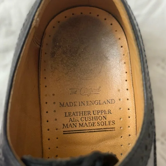 Vintage Dr.Martens Wingtip Black Men's UK 9 US 10 3989 Brogue Made In England - Picture 14 of 16